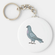 grey pigeon key chain