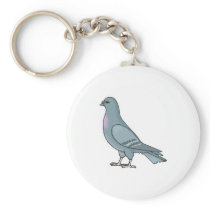 grey pigeon key chain