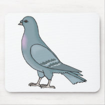 grey pigeon mouse mats