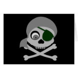 Grey Pirate Skull Cards