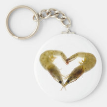 Grey prawns in love keychains