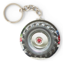 grey red tractor wheel
