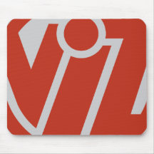 grey-red viz mouse pad