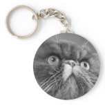 grey scale persian Keychain