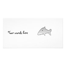 Grey shark photo greeting card