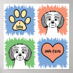 Grey Shih Tzu posters