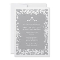 Grey Shoes Bridal Shower Invitation