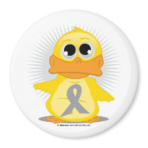 Grey/Silver Ribbon Duck Magnets