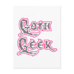 Grey Skull Goth Geek postcards