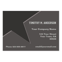 Grey Slate Modern Shape Point Business Card