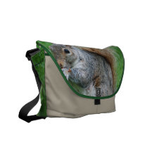 Grey Squirrel Messenger Bag