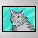 Grey Tabby Art posters