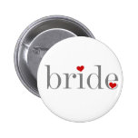 Grey Text Bride Pins