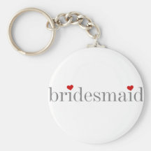 Grey Text Bridesmaid Keychain