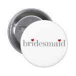 Grey Text Bridesmaid Pins