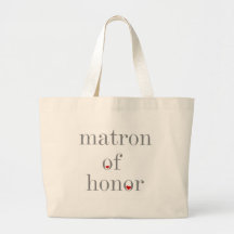 Grey Text Matron of Honour Canvas Bag