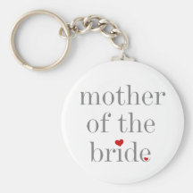 Grey Text Mother of Bride Key Chain