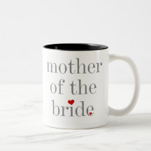 Grey Text Mother of Bride Mug