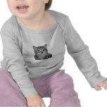 Grey Tiger Kitten with Blue Eyes T-shirt
