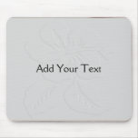 Grey Tone on Tone Hibiscus Mousepad