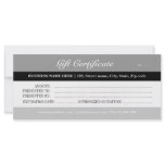 Grey Tones Gift Certificate rack cards
