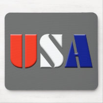 Grey USA Mousepad