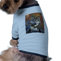 Grey wolf dog shirt
