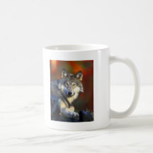 Grey Wolf, Endangered Species Digital Photography Mugs