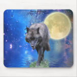 Grey Wolf Fantasy Art Wildlife-lover Mousepad