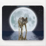 GREY WOLF & FULL MOON Mousepad