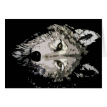 Grey Wolf Greeting Card