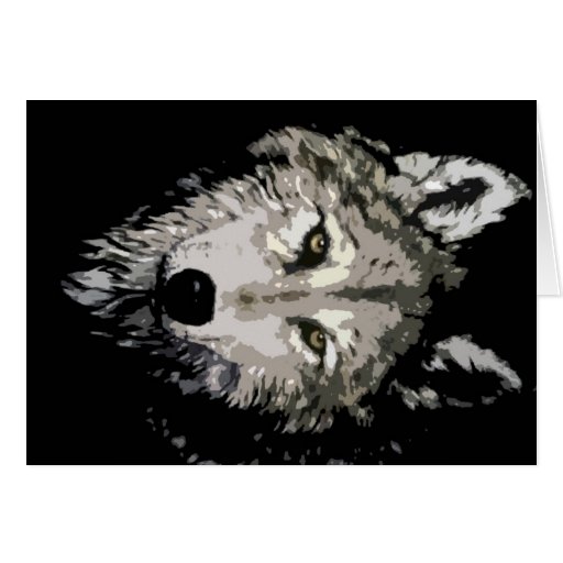 Grey Wolf Greeting Card