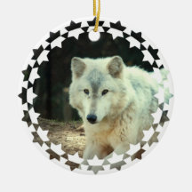 Grey Wolf Ornament