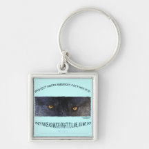GREY WOLF Right to Live Key-Chain Keychains