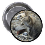 Grey Wolf Wildlife-lover Collector Badge Button