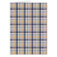 Grey Yellow Plaid Cards