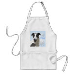 Greyhound Black & White Noel2 aprons