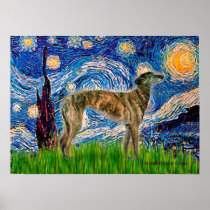 Greyhound (br2) - Starry Night Posters