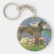Greyhound (br8) - Lilies 2 Keychains