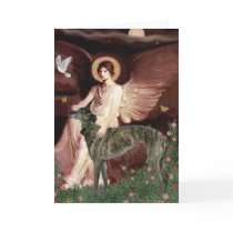 Greyhound (br) - Seated Angel Greeting Card