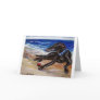 Greyhound by the sea greeting cards