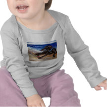 Greyhound by the sea tshirt