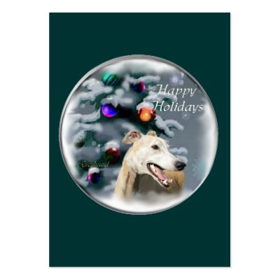 Greyhound Christmas Gifts Business Card Template by DogsByDezign