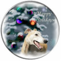 Greyhound Christmas Gifts Ornament photo sculptures