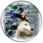 Greyhound Christmas Gifts Ornament photo sculptures