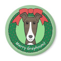 Greyhound Christmas magnets