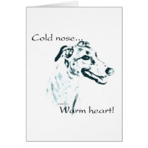 Greyhound Cold Nose, Warm Heart Card