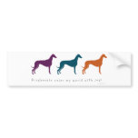 Greyhound Colour My World with Joy! bumper stickers