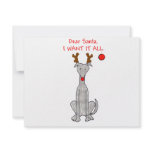Greyhound Dear Santa invitations