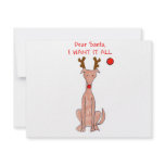 Greyhound Dear Santa invitations